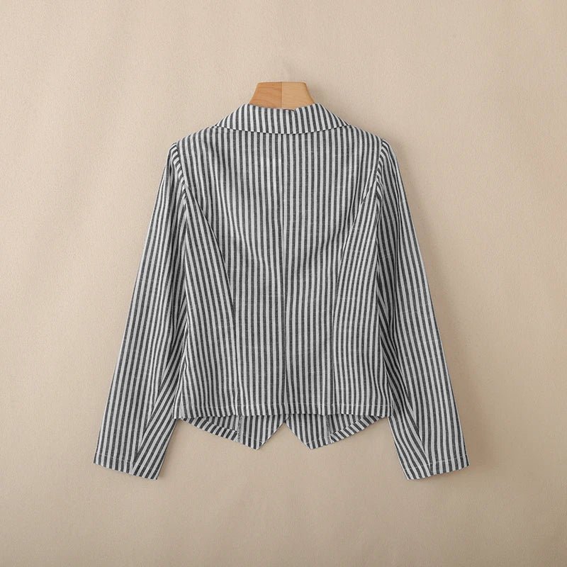 Stylish Autumn Long Sleeve Stripe Shirt 2025 ZANZEA Office Lady Blouses Women Shirts Elegant Lapel Neck OL Work Tops Mujer Femme.