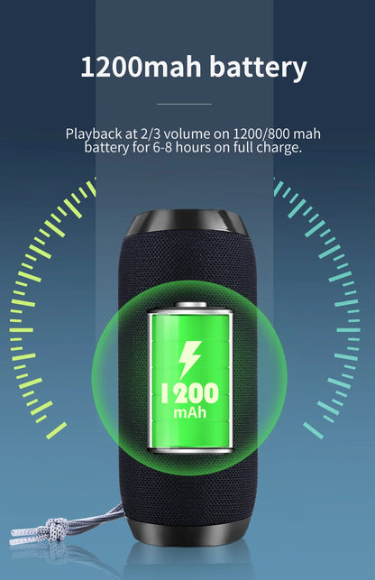 Bluetooth Speaker T&G TG117 Portable TWS Sound Box Waterproof Loudspeaker Outdoor Stereo Surround Speakers Support TF FM Radio.