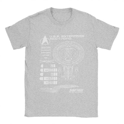 Stars Treks T Shirts Men 100% Cotton Funny T-Shirts Round Neck Tee Shirt Short Sleeve Clothes Gift Idea.