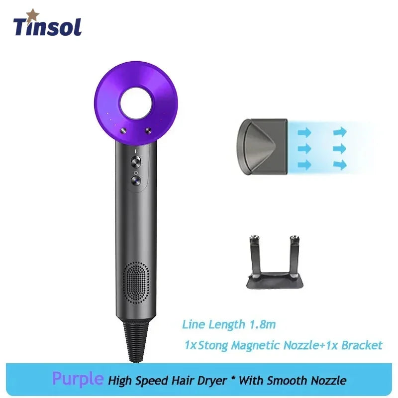 High-speed negative ion hair dryer Professional thermostatic leafless hair dryer Powerful household negative ion hair dryer