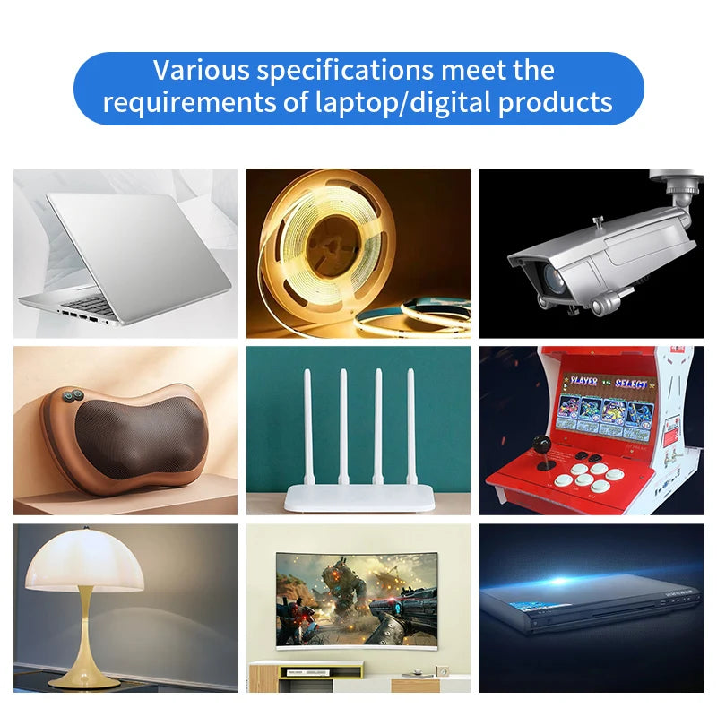 AC DC Adjustable Adapter 12V Volt LED Display Screen Power Supply 220V TO 3V 5V 9V 12V 24V 36V With DC Jack Connector Plug.