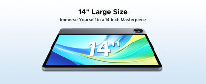 DOOGEE Tab E3 Max Tablet PC Android 15 Gemini AI Quad Speakers 14'' 2.1K Display 32GB(8+24) RAM 256GB ROM 13500mAh Battery Pad.