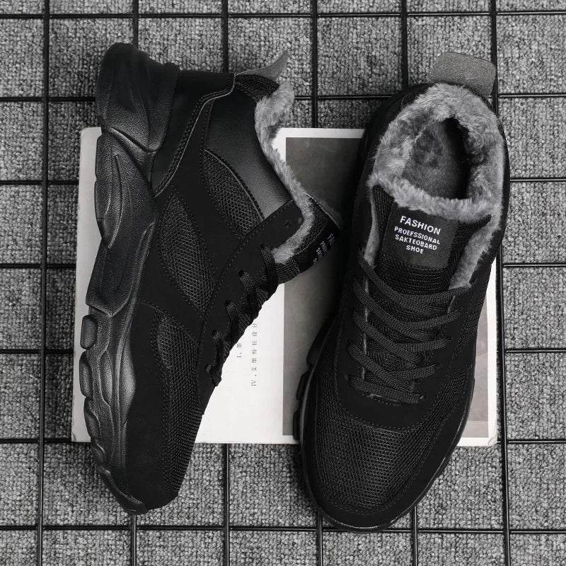 Men Shoes Sneakers Mocassin 2024 New Winter Shoes Warm Fur Lining Lightweight Casual Shoes Men Walking Footwear Male.