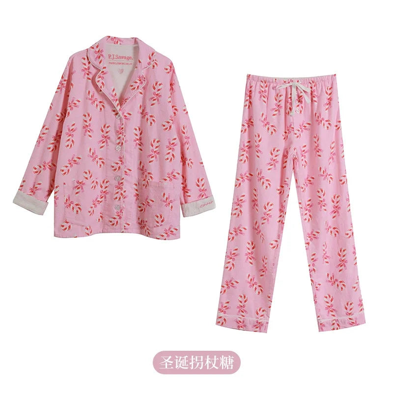 Matching Pajamas 2 Piece Set Women Pj Sets Women 2 Piece Set Outfit 100% Cotton Pajamas for Women Loungwear Set Loose Sleepwear.