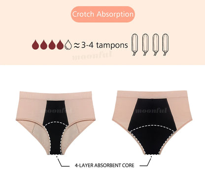 3PCS/Lot Menstrual Panties Woman Very Abundant Flow Menstruation Underwear High Waist Leak Proof Period Panties for Girls Set.