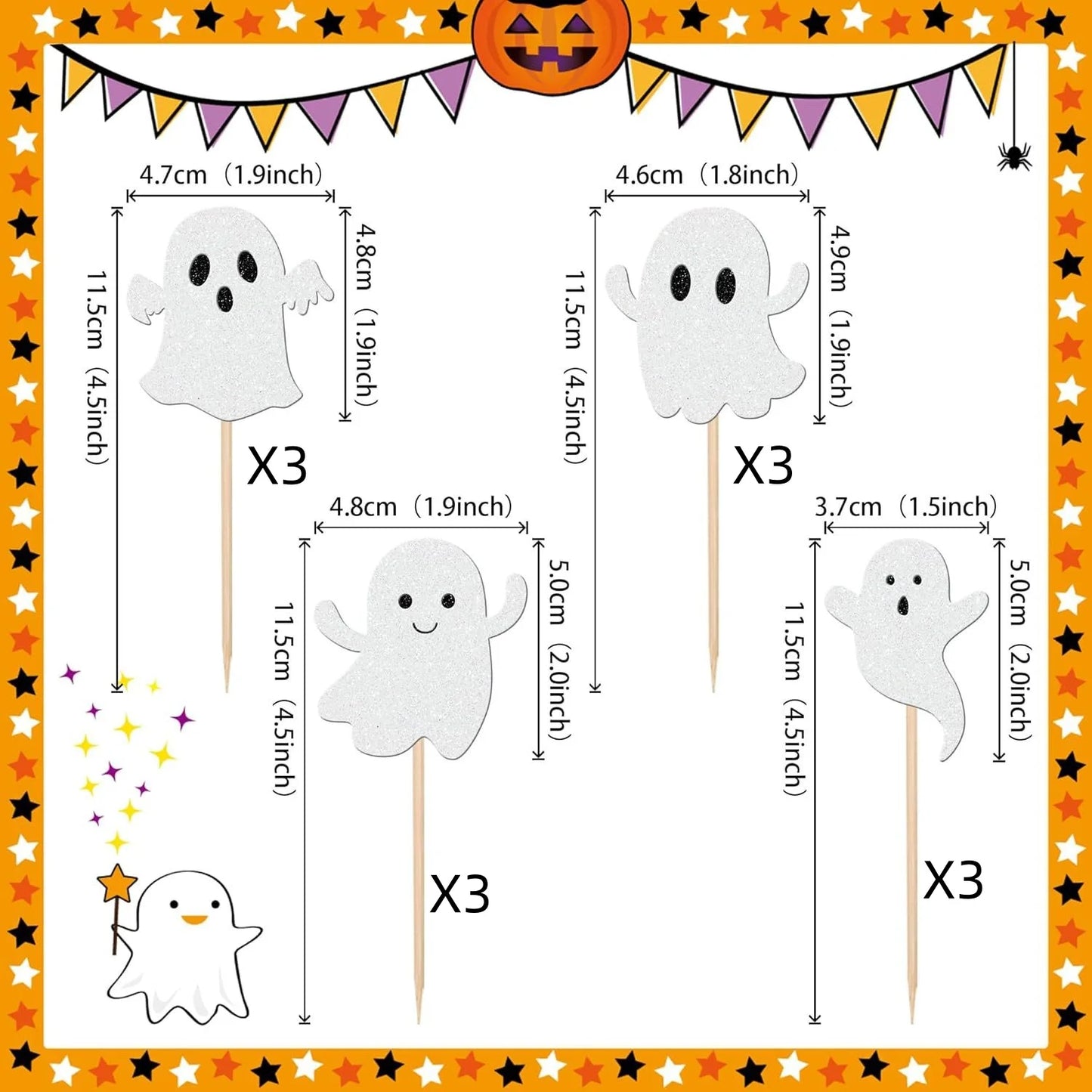 Halloween-Kuchenaufsatz, Geisterhandschloss, Spinnennetz, Kinder, alles Gute zum Geburtstag, Hochzeit, Party, Babyparty, Backen, Kuchen, Dessert, DIY-Dekoration