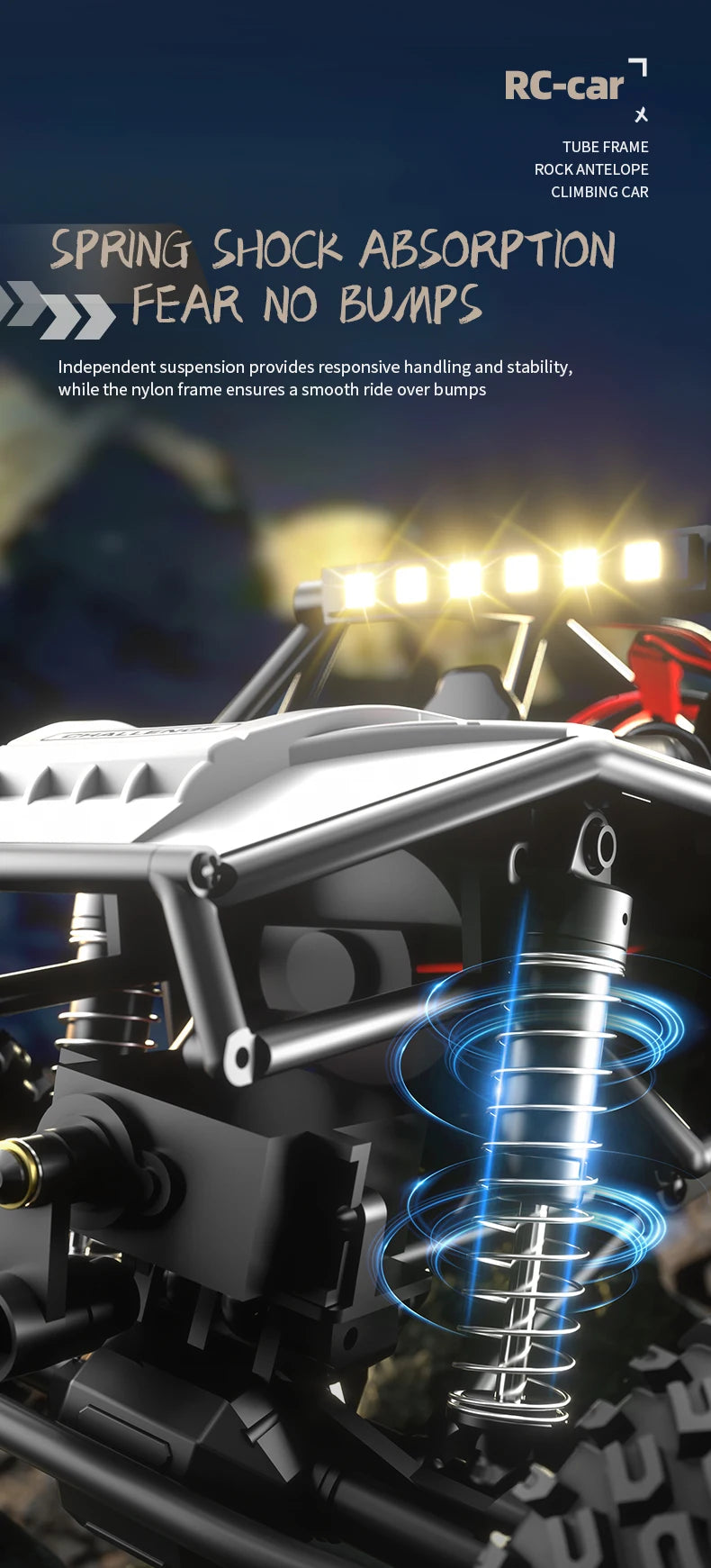 1/18 RC Climbing Car 4WD Off-road Remote Control Vehicle RTR Rock Crawler Big-wheel 4x4 Electric Truck Model Toys for Kids.