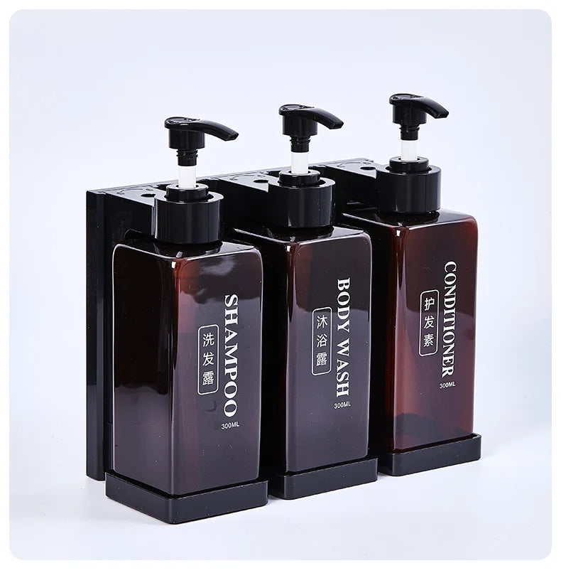 300 ml Hotel-Seifenspender zur Wandmontage, nachfüllbarer Shampoo- und Spülungsspender, für Badezimmerbedarf, Hotelparty