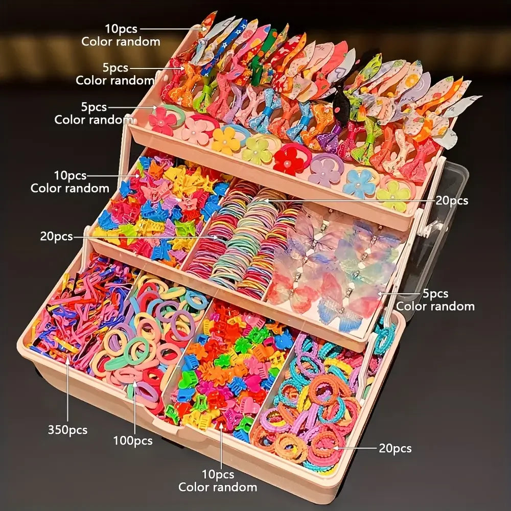 555 pieces/set, colorful butterfly hair clips for girls, stylish and sweet hairstyles, hair accessories..