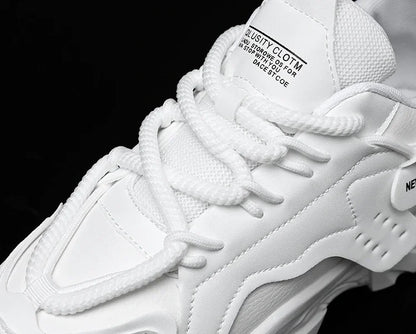 Men Sneakers Mesh Men Shoes PU Leather Platform Casual Sneakers Increased Vulcanized Shoes Light Running Shoes Tenis Masculino.