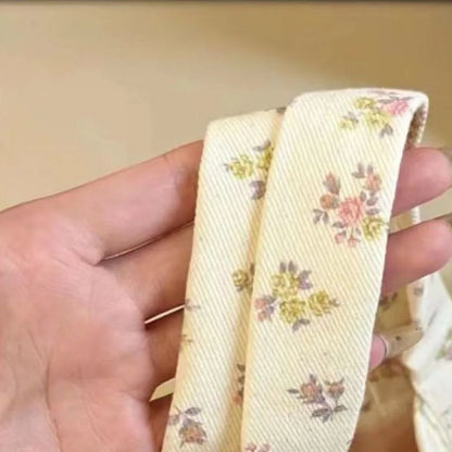 Large Capacity Printed Tote Bag Fashion Sweet with Lace Bow Storage Handbags Canvas Handbag.