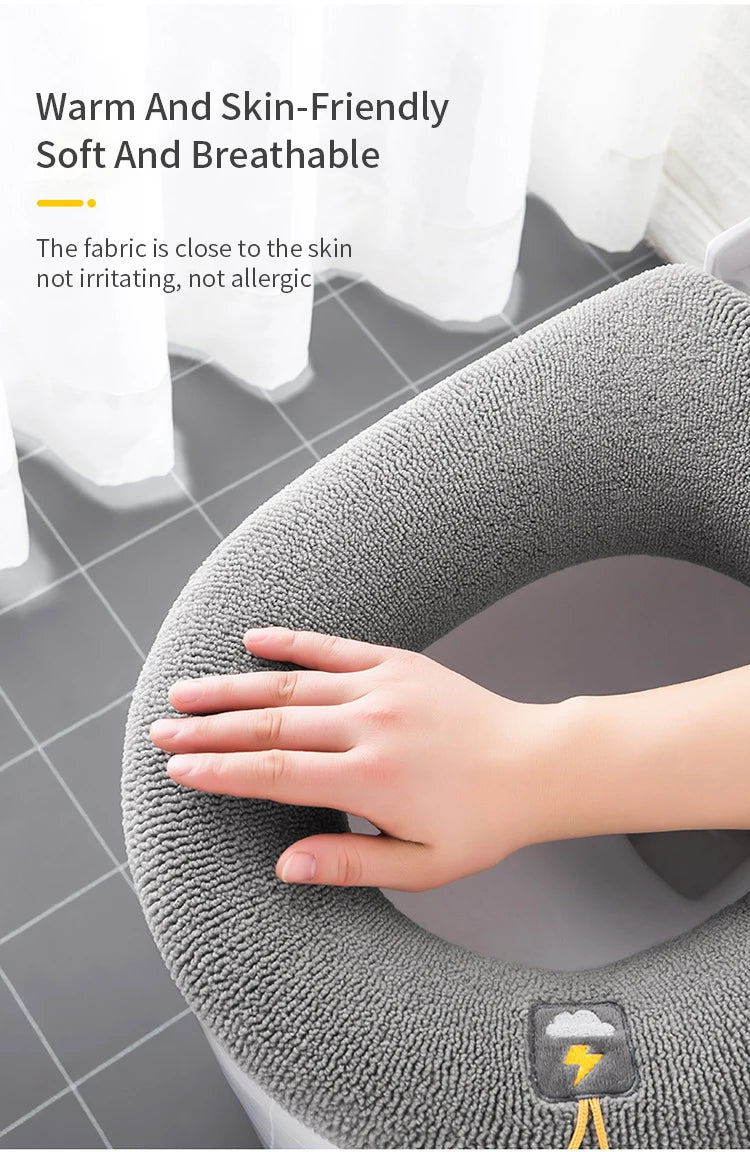 Winter Warme Wc Sitz Abdeckung Matte Bad Wc Pad Kissen mit Griff Dicker Weiche Waschbar Closes Wärmer Zubehör