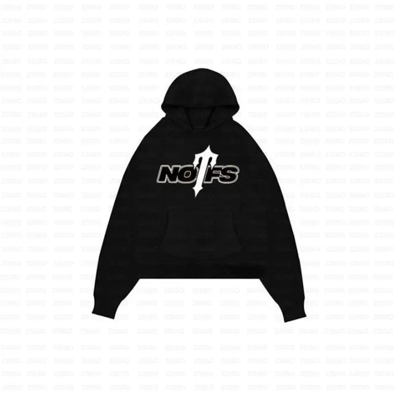 Streetwear Sportswear Set NOFS Printed Loose Hoodie Sweatshirt Men Women Casual Pants Autumn Winter Fashion Outfit.