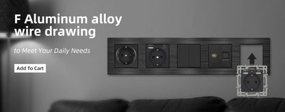 SRAN F6 Serie mehrere Rahmen Weiße Panel aus gehärtetem Glas, EU FR UN-Steckdosen und Schalter Dimmer-Lüfter-Fußlampe Rj45-Modul DIY.