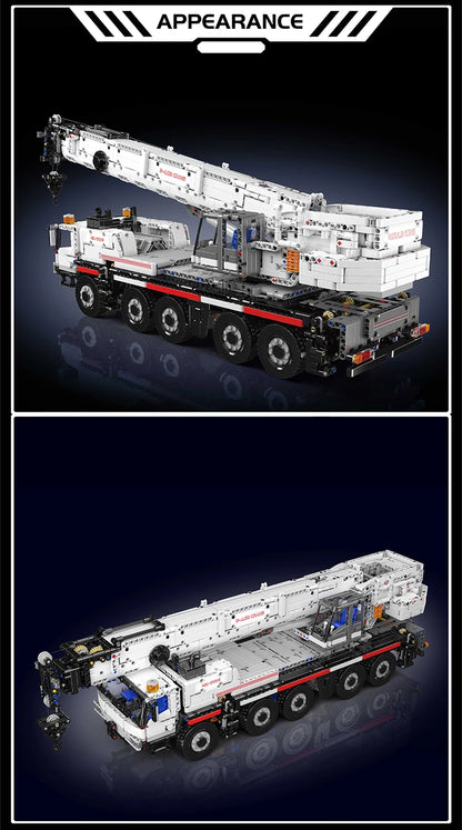 Mould King 17075 Technical Car Toys The RC Motorized LTM 1110 Crane Building Block Heavy-Duty Truck Brick Kids Christmas Gift.