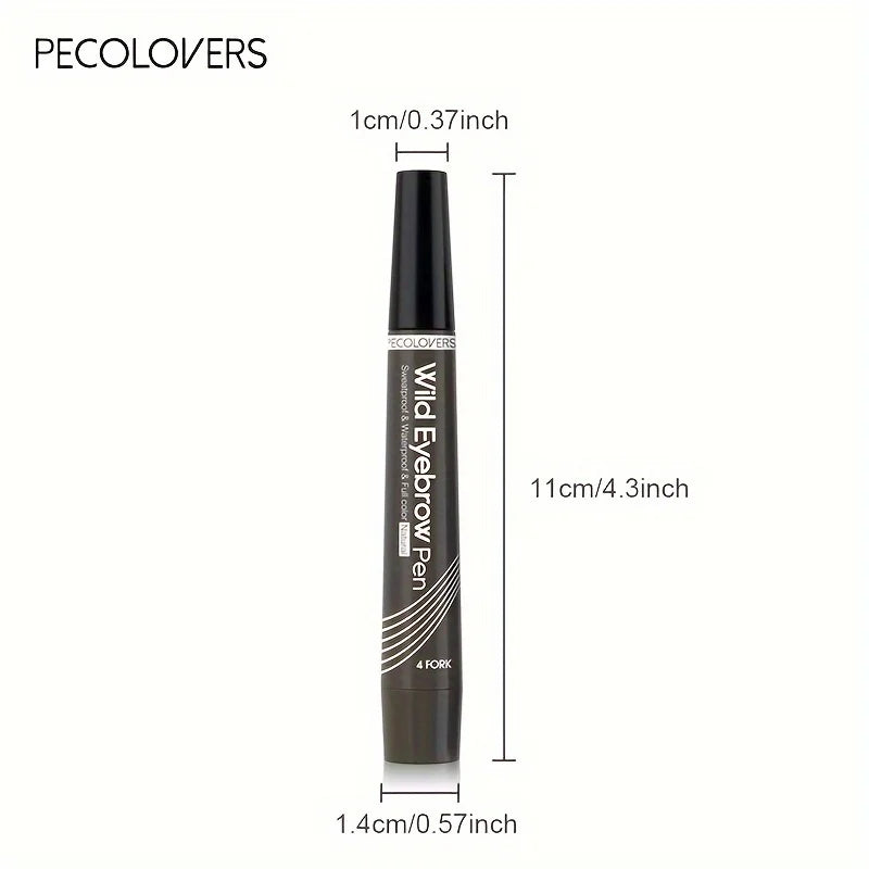 6 Colors 1pc Eyebrow Pen Waterproof 4 Split Tip Eyebrows Pen Eyebrow Tattoo Pen Waterproof Liquid Black Eyebrow Makeup Pencil.