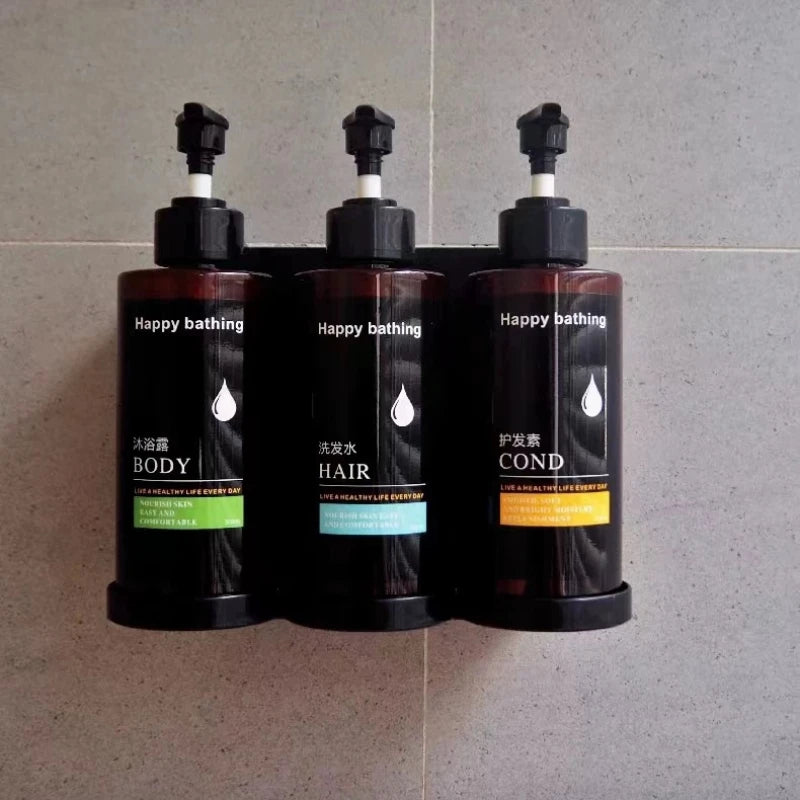 Keine Bohren an der Wand – automatischer Seifenspender, Shampoo- und Duschgel-Spender-Set, Händedesinfektionsbox-Design für die Organisation im Badezimmer