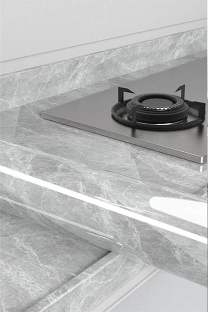 80cm Marble Waterproof Wallpaper for Kitchen Cabinets Bathroom Decor Kitchen Foil Renovation Self Adhesive Oil Proof Stickers