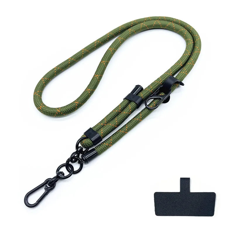 Phone Lanyard Adjustable 1 Cm Diameter Outdoor Universal Case Crossbody Shoulder Card Neck Cord Clip Hang Anti-lost Wrist Strap