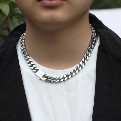 316 Stainless Steel Plated 18k Gold Fashion 8.10.12mm Encrypted Cuban Chain Miami Rap Hip Hop Men's Bracelet Accessory