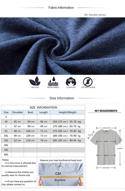 Men's T-shirt Cotton White Blue T Shirt Men Autumn Summer Causal O-neck Basic Tshirt Male High Quality Classical Tops Designer.