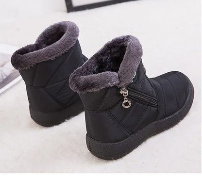 Women's Boots Women's Ankle Boots With Fur Winter Shoes Women Low Heels Winter Boots Snow Waterproof Botas Mujer Winter Footwear.