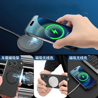 For IPhone 17 Pro Max Case for Magsafe Magnetic Frameless Hard PC Phone Case for IPhone 17 Air 17Pro 16E Shockproof Matte Cover.