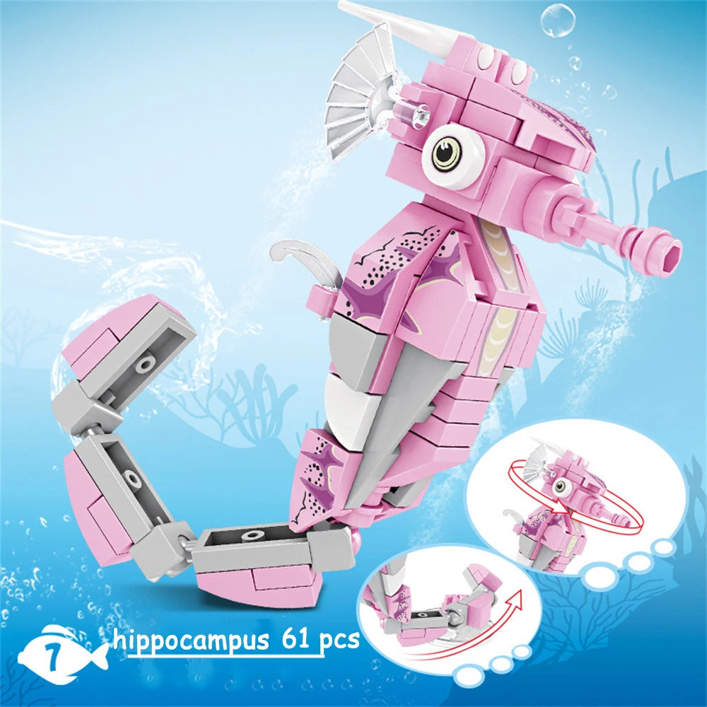 King crab Realistic Educational Ocean Creature Model Building Blocks Toys Easy Assembly,Ideal Holiday Gift for Kids Birthday.