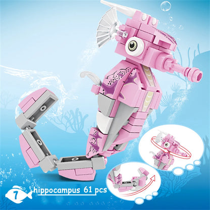 King crab Realistic Educational Ocean Creature Model Building Blocks Toys Easy Assembly,Ideal Holiday Gift for Kids Birthday.