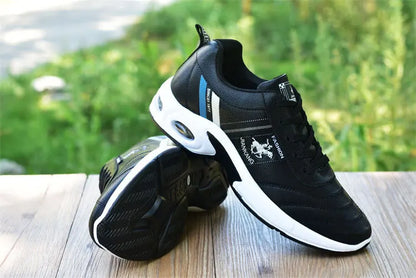 Brand Men's Sneakers Versatile Air Cushion Running Shoes Men Platform Leather Vulcanized Shoes Breathable Men Casual Sport Shoes