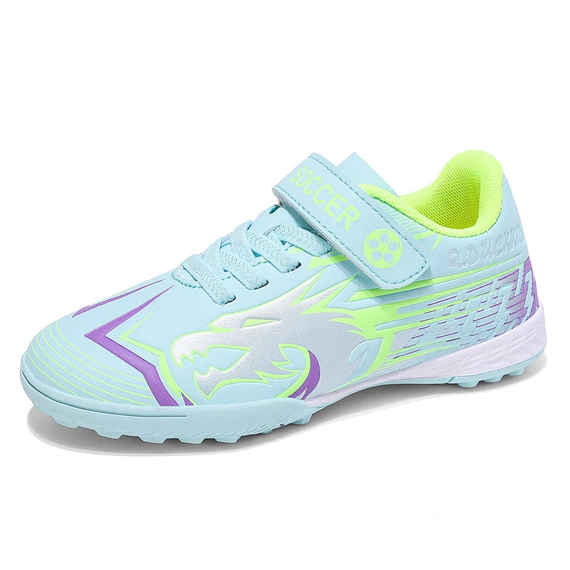 Childrens Football Shoes Summer New Outdoor Grass Professional Competition Training Sports Anti Slip Soccer Shoes for Kids.