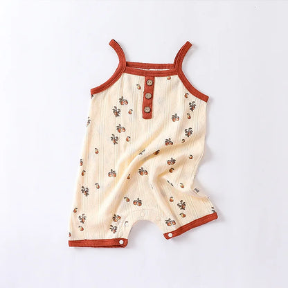 0-24m Neugeborenes Kind Baby Stram pler Mädchen Jungen Sommerkleid ung ärmel los schulter frei Overall niedlichen süßen Bodysuit Outfit.