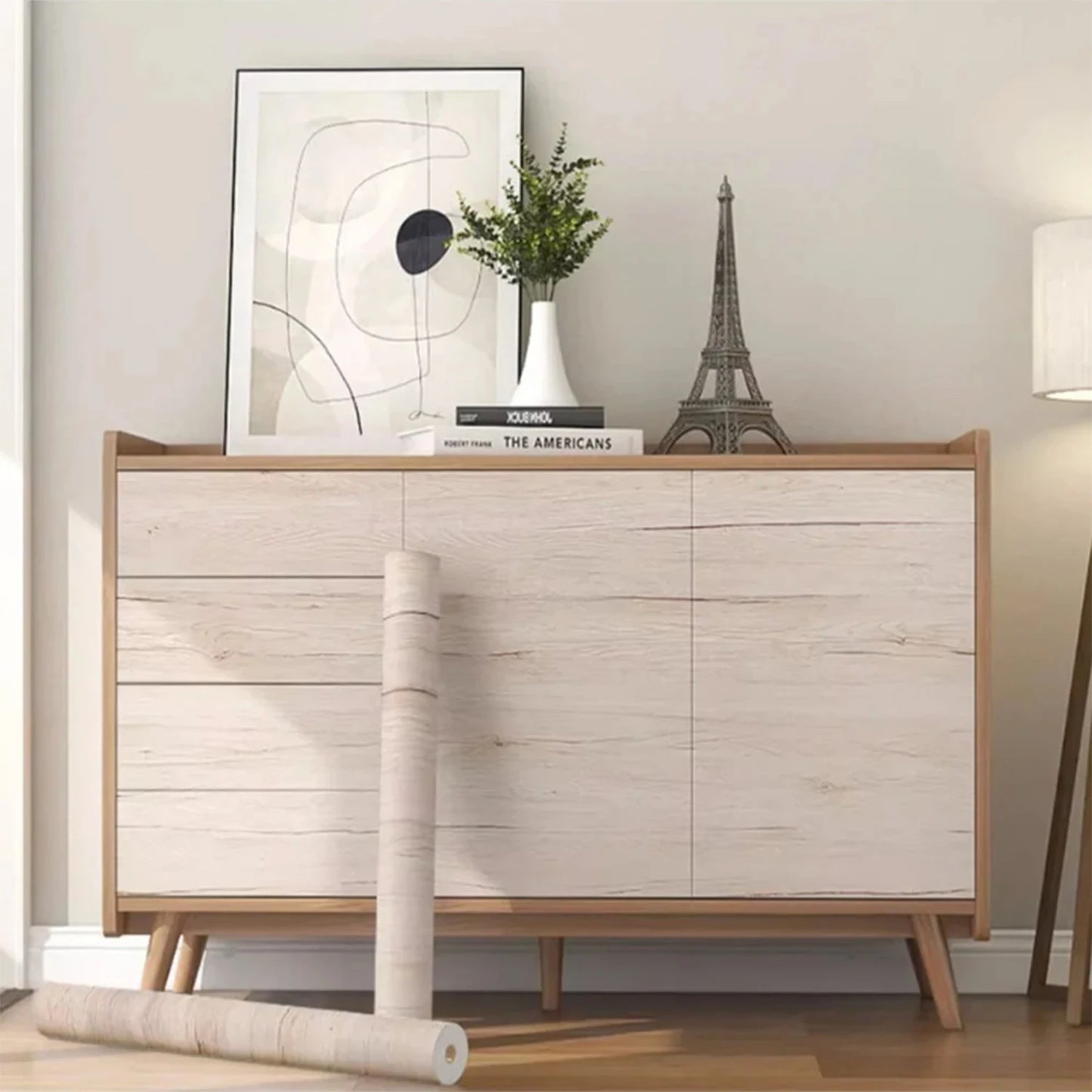 Holzmaserung DIY Aufkleber PVC selbstklebende wasserdichte Tapeten Renovierung Möbel Wandaufkleber Home Decor klebrige Papieraufkleber