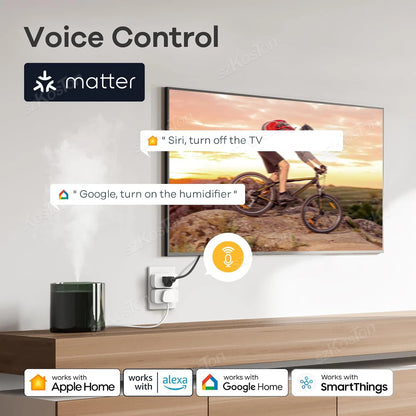 Matter WiFi Smart Switch 16A Smart Home Lichtschalter Relaismodul Sprachsteuerung Funktioniert mit Alexa Google Homekit Smartthings Tuya.
