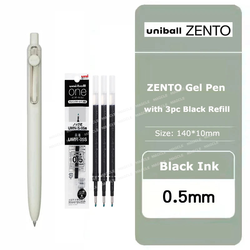 Uniball ZENTO Standard 0,38/0,5 mm Gelschreiber, wasserbasierte, glatte Schreibroller, passend für verschiedene Anlässe, Schreibwaren