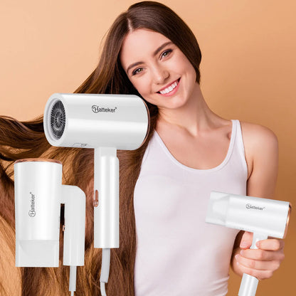 Hatteker 3-level Folding Hairdryer 2600W Hot Air Anion Hair Care for Home Travel Hair Dryer Dormitory Blow Drier 220V-240V EU