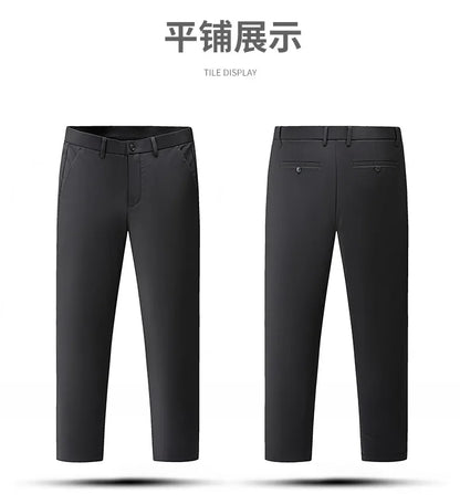 Men's Winter Formal Down Pants Goose Feather Warm Trousers Business Suit Pants for Man  calca termica masculina inverno PT-597