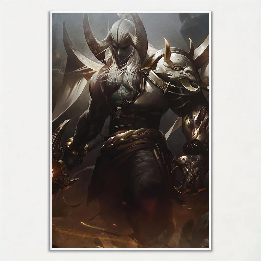 Aatrox League Of Legends Poster Wall Art Home Decor Room Decor Digital Painting Living Room Restaurant Kitchen Art.
