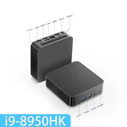 MINI PC Windows 11 Pro Core i9 8950HK DDR4 16GB M.2 SSD 1TB 2TB Computer Gaming Wifi 6 BT5.2 Office Business Desktop PC Gamer