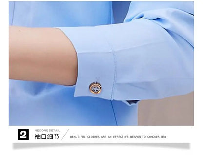 White Shirt Long-sleeved Slim Shirt Korean Style Professional Work Clothes Work Clothes