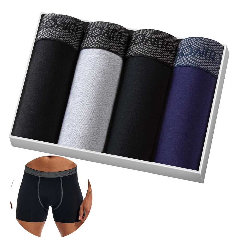 4 stücke Boxer Shorts Schlüpfer der Männer Homme Unterhose Boxershorts Unterwäsche für Mann Baumwolle Männliche Paar Sexy Set Calecon Lot weiche Box