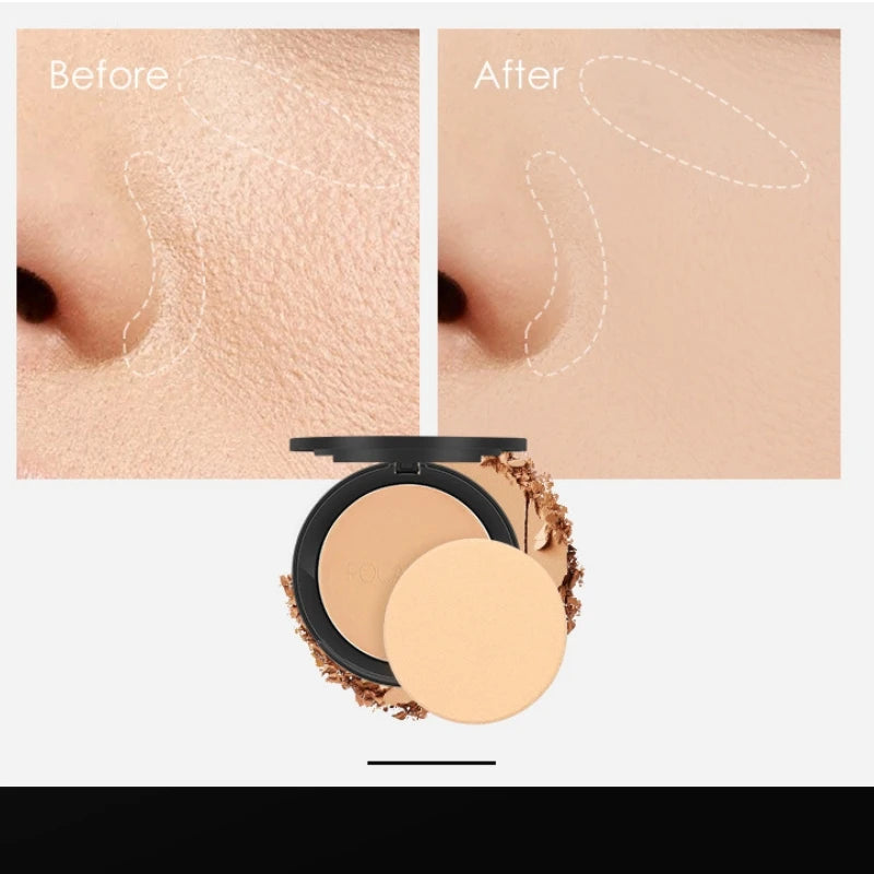 FOCALLURE 3 Colors Make Up Face Powder Brighten Oil-control Nude Makeup Pressed Powder Foundation Makeup Base Cosmetics.
