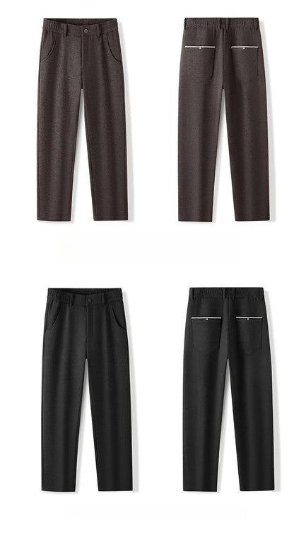 Men's Winter Velvet Casual Pants Thickened Warm Slim Fit Comfortable Solid Color Trousers Korean Fleece  Fashion Outdoor Jogging