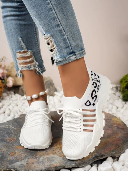 Schuhe Frau 2025 [Sneaker mit Leopardenmuster] leichte und atmungsaktive lässige Damen-Sneaker. Damenschuhe Sale-Schuhe.