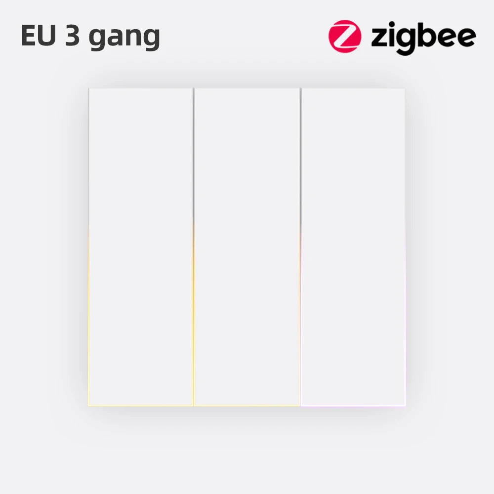 AVATTO Tuya Zigbee/WiFi Smart Lichtschalter mit Neutralleiter, Tasten-Rebound-Schalter mit Umgebungslicht-Unterstützung Alexa Google Home.