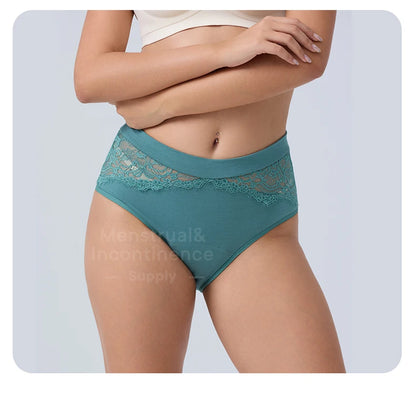 High Waist Period Panties for Women 4-Layer Leakproof Bamboo Fiber Menstrual Underwear Eco-Friendly for Sports Sleep Daily Use.