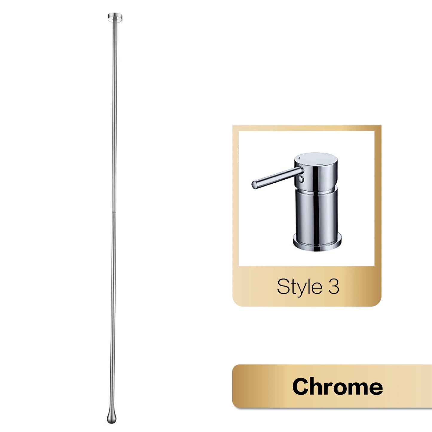 Luxuriöser Badezimmer-Wasserhahn aus gebürstetem Goldmessing im Deckendesign mit doppelter Steuerung von Hot & Cold-Waschtischarmaturen. Einfacher und anpassbarer Wasserhahn