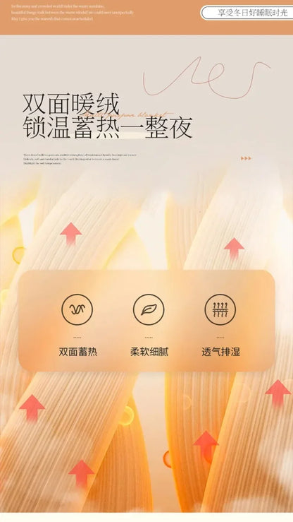 4pcs Grey Rabbit Fur Bedding Set Thick Milk Plush Winter Duvet Cover Warm Bed Sheets, Queen Size Four Piece Set  Bedroom Decor.