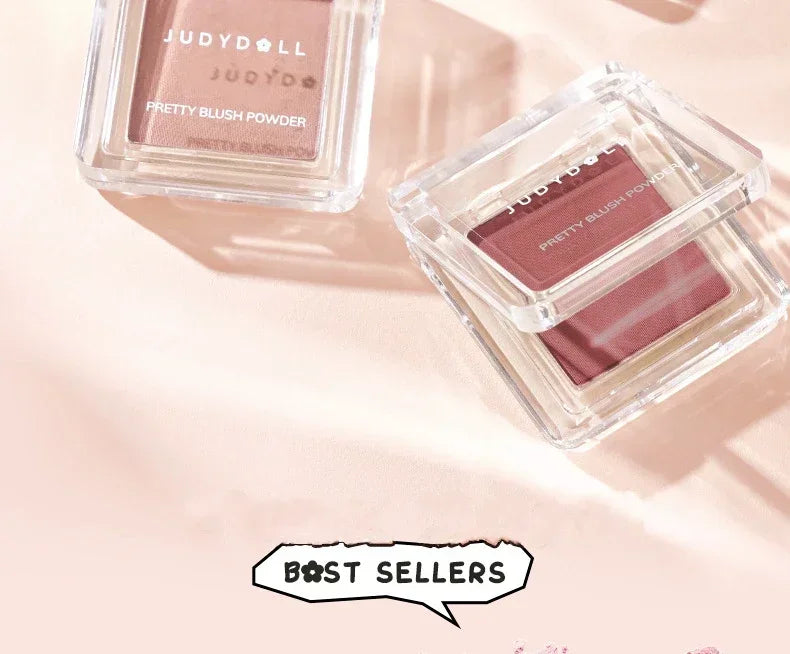 Judydoll Monochrome Blush Portable Silky Cream Multipurpose Blusher Eyeshadow Nude Natural Brighten Skin Tone Makeup Cosmetics.