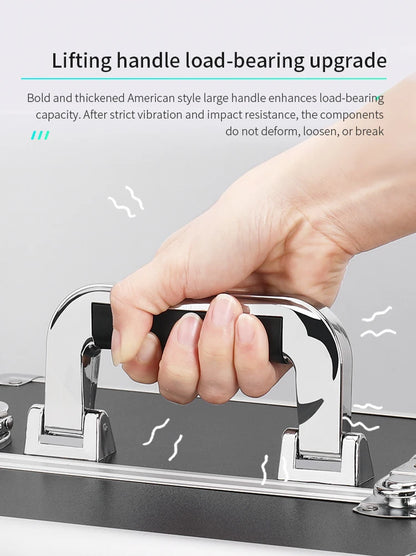 TravelRolling Makeup Train Case Large Capacity Cosmetic Trolley, Aluminum Professional Travel Case with Key.